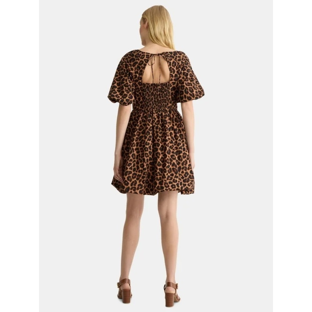 Time and Tru Leopard Print Mini Dress - Picture 3 of 3